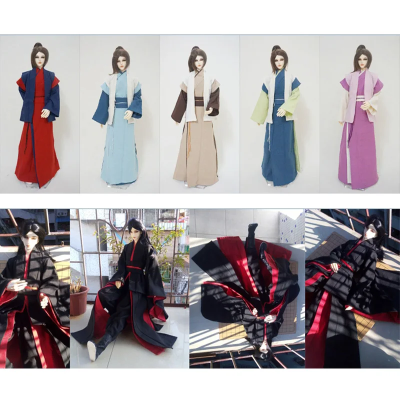 

1/4 1/3 BJD Clothes Ancient Costume Samurai Outfits Chinese Hanfu For BJD/SD MSD SD13 ID75 Strong Uncle Doll Accessories C1157EK