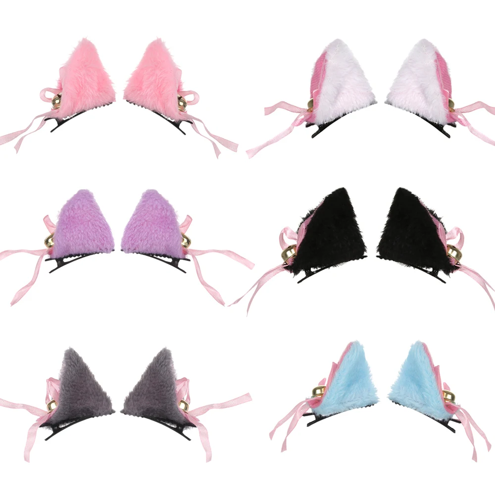 Multiple Styles Plush Animal Ears Hairpins Lolita Sweet Fluffy Ear Cosplay Anime Hair Clips Party Costume Hair Accessories