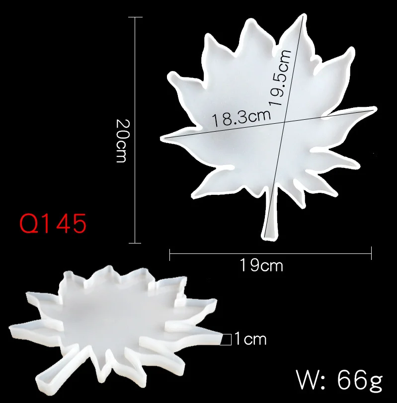 Maple Leaf / fan leaf silicone mold UV resin dry flower cup pad mold decoration home decoration decoration decoration mold