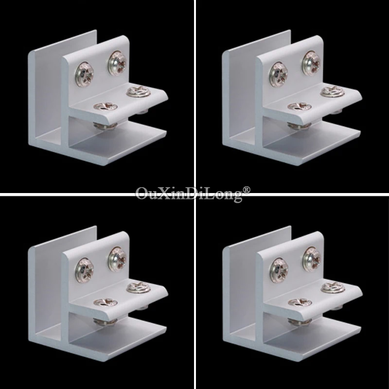 DHL Shipping 200PCS Aluminum Alloy 90 Degree Glass Clamps Acrylic Board Glass Shelve Right Angle Connectors for 3~20mm Thickness