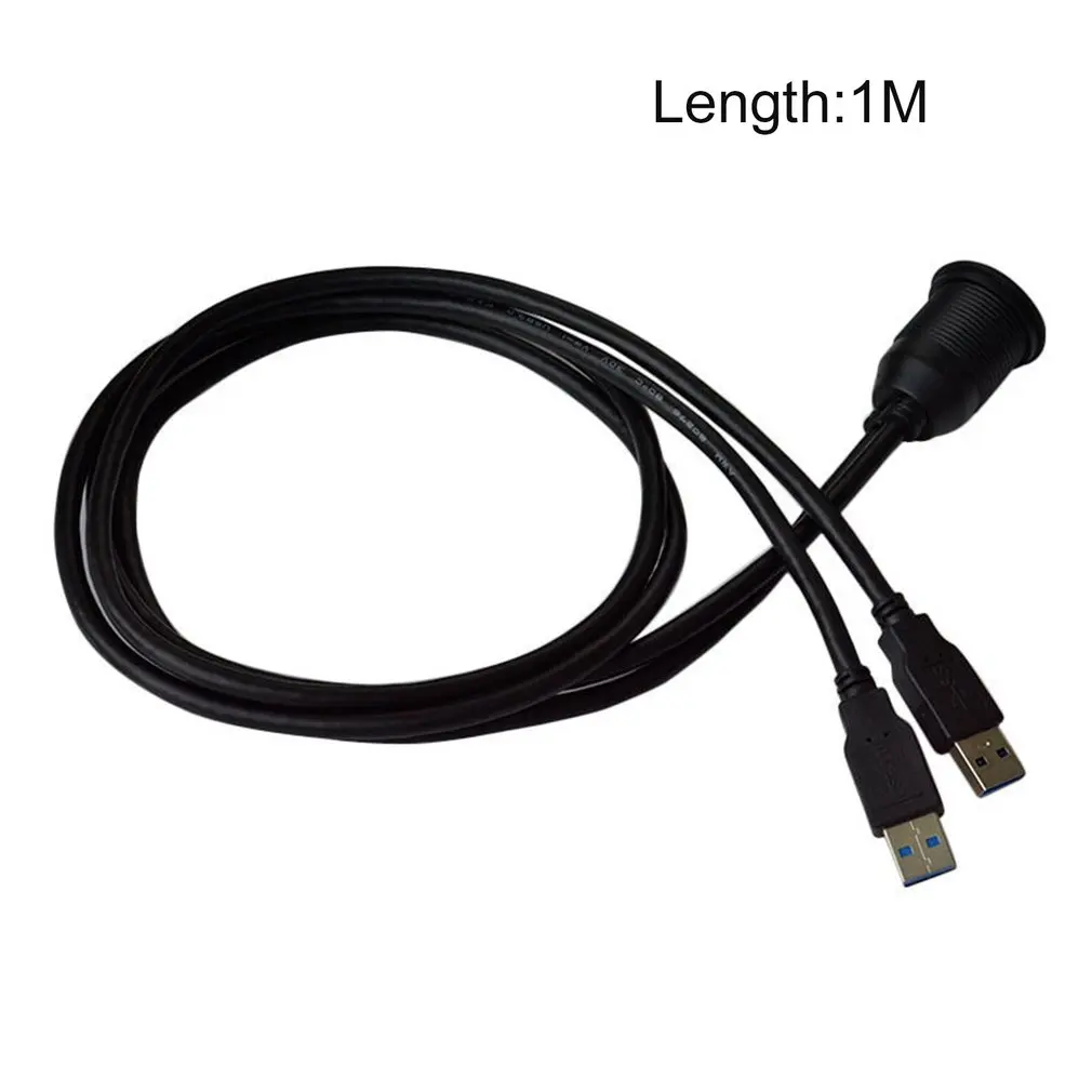 แผงหน้าปัดรถยนต์ Flush Mount อะแดปเตอร์ USB Dashboard แผง3.0พอร์ตชายหญิงสายสำหรับรถจักรยานยนต์เรือ