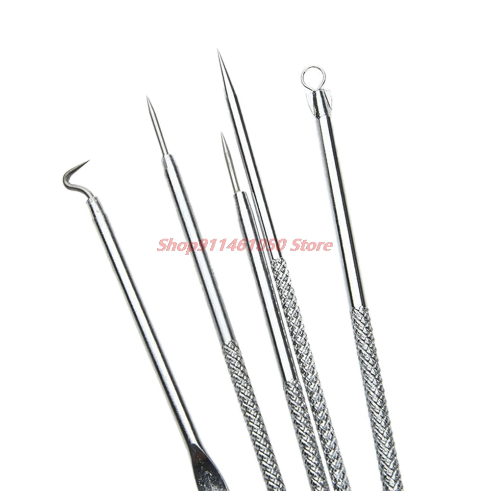 5Pcs Blackhead Extractor Black Dots Cleaner Acne Blemish Remover Needles Set Black Spots Pore Cleanser Tools New