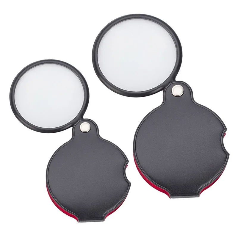 Portable Pocket 6X Jeweler Magnifier Folding Reading Magnifying Glasses Loupe Hand Tools Amplifier Lens for Watch Repairing