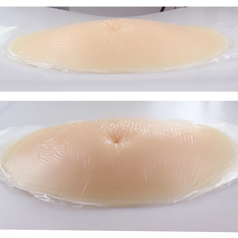 ONEFENG 100% Silicone Material Gel Fake Pregnant Belly Artificial Stomach 1000-1500 g/pc Jelly Belly Nude color