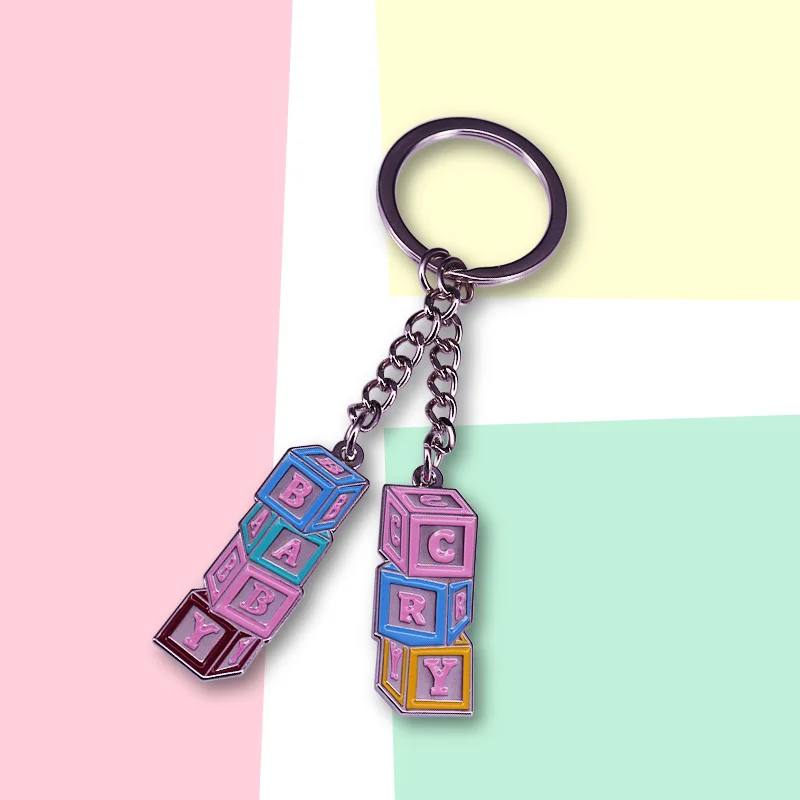 Melanie Martinez hot topic Blocks Logo Metal Key Ring Chain Spell it out for the cry babies in your life Keychain view 3