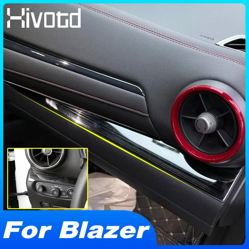 Car Center Console Cover Strip Sticker Button Control Panel Interior Decoration Parts Accessories For Chevrolet Blazer 2022-2020