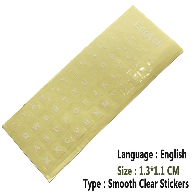 SR Clear Smooth Keyboard Stickers Letter 6 Language Russian German Spain Italy English Japan for Computer Laptop Accessories