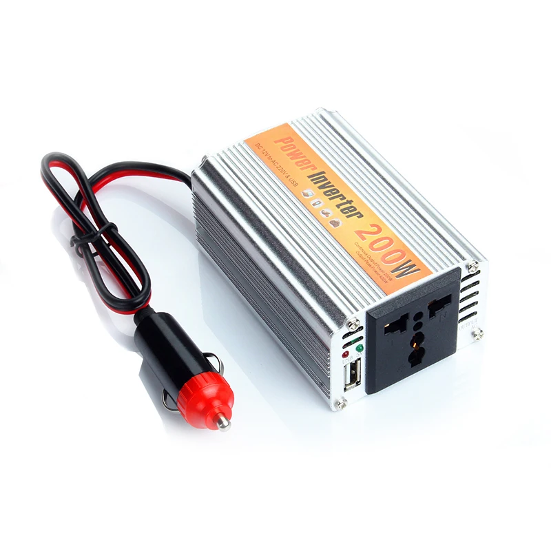 Power Inverter 150W/200W DC 12 V to AC 220 V & USB Car Converter Supply Switch