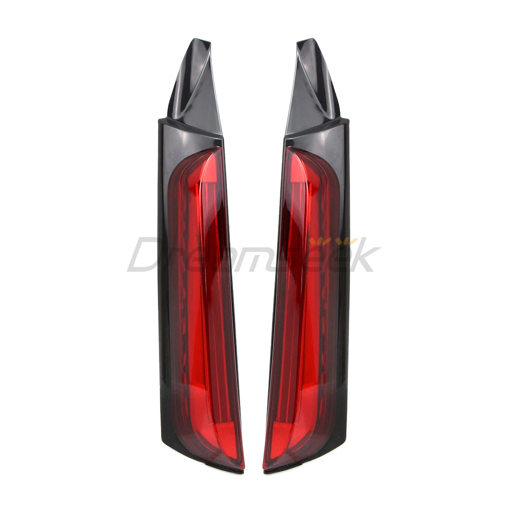 LED Reflector Rear Trunk Pillar Light for Toyota Fortuner 2015-2021 Driving Brake Lamp w/ Dynamic Turn Signal Red Lens