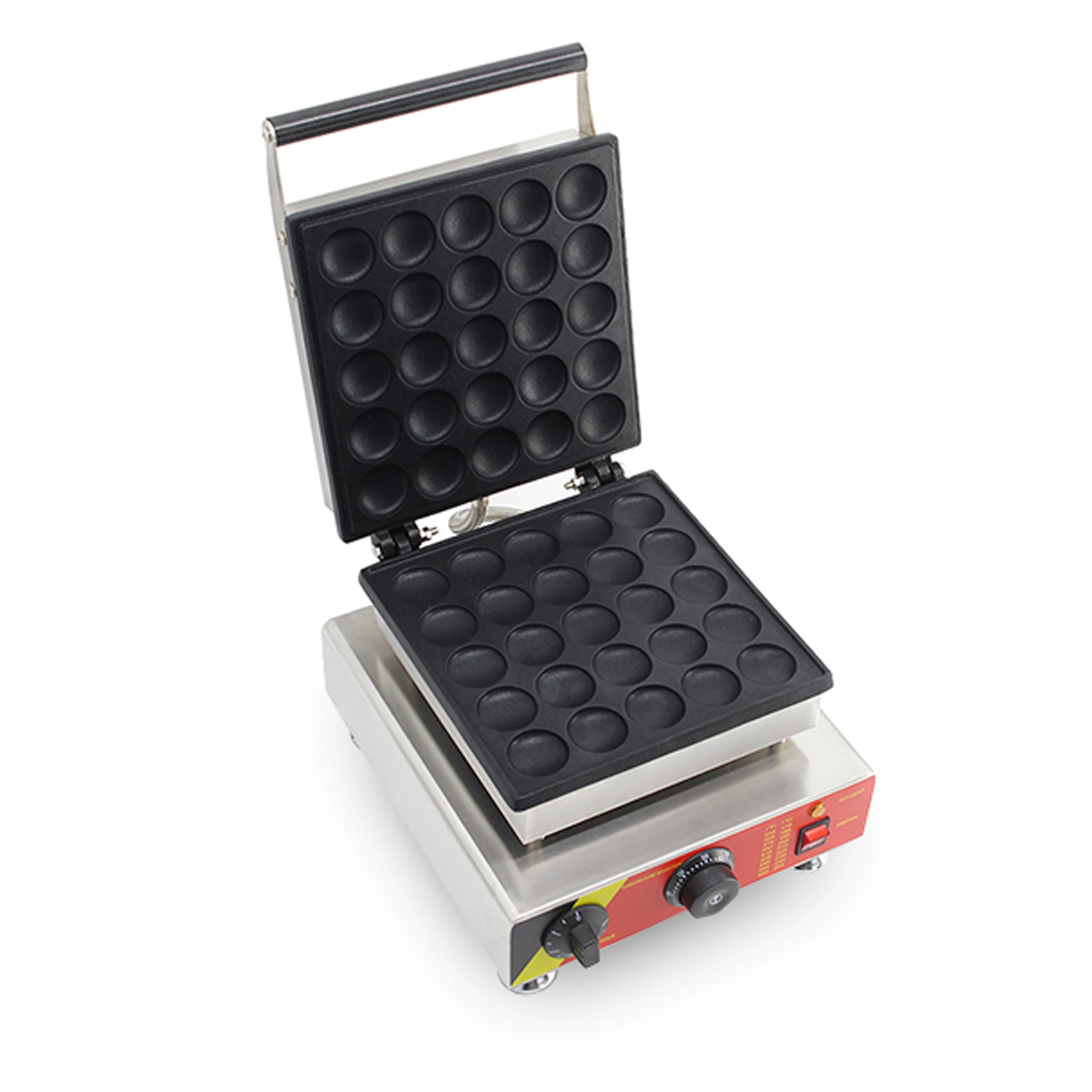 Chapa elétrica para panquecas, mini máquina para panquecas e biscoitos, assadeira e waffle, 25 espaços