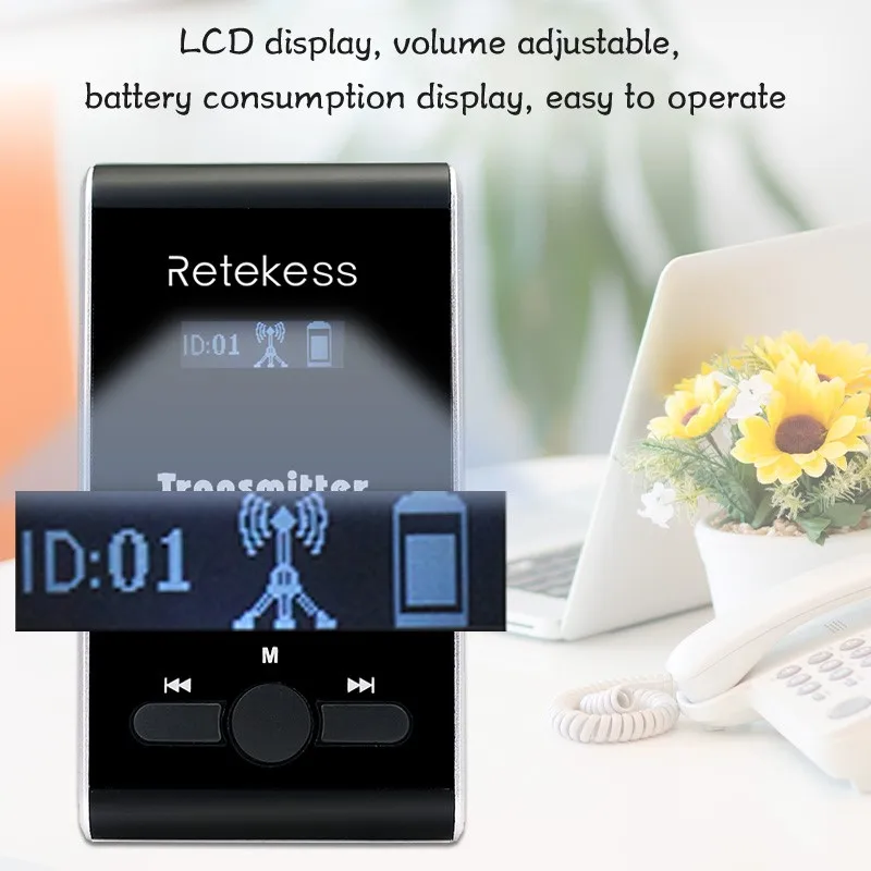 Retekess T130 Whisper Drahtloser Tourguide-Audio-Guide-Sender für Simultanübersetzung bei Ausflügen und Dolmetschungen bei Meetings – Detail 4