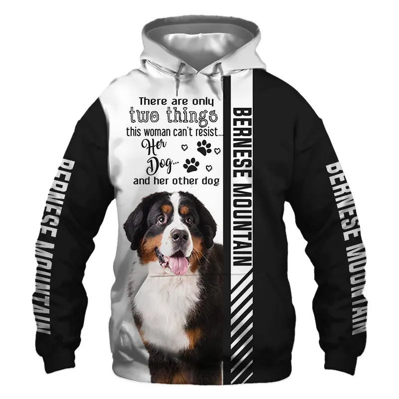 

Bernese Mountain Dog 3D Printed Jacket Men/women Harajuku Hoodie Unisex Casual Streetwear Sweatshirt Pullover Sudadera Hombre