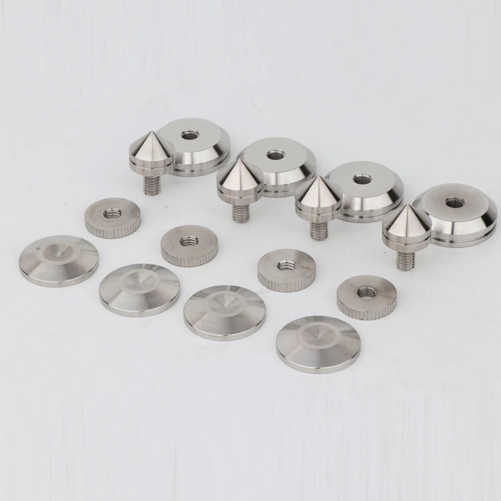 4 Stück Lautsprecherspikes, Anti-Vibrations-Lautsprecherständer für HiFi-Geräte und Lautsprecher, verstellbarer Bodenschutz, belastbar bis 218 kg – Detail 11