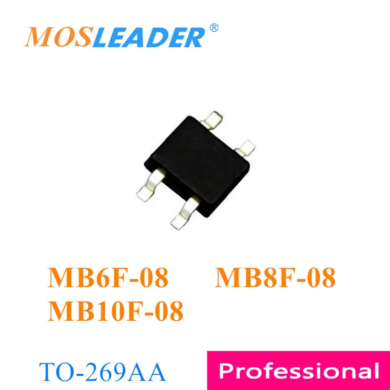 

Mosleader 5000pcs MB6F-08 MB8F-08 MB10F-08 TO-269AA MBF SOP4 Chinese high quality Bridge rectifier 600V 800V 1000V 0.8A 800mA