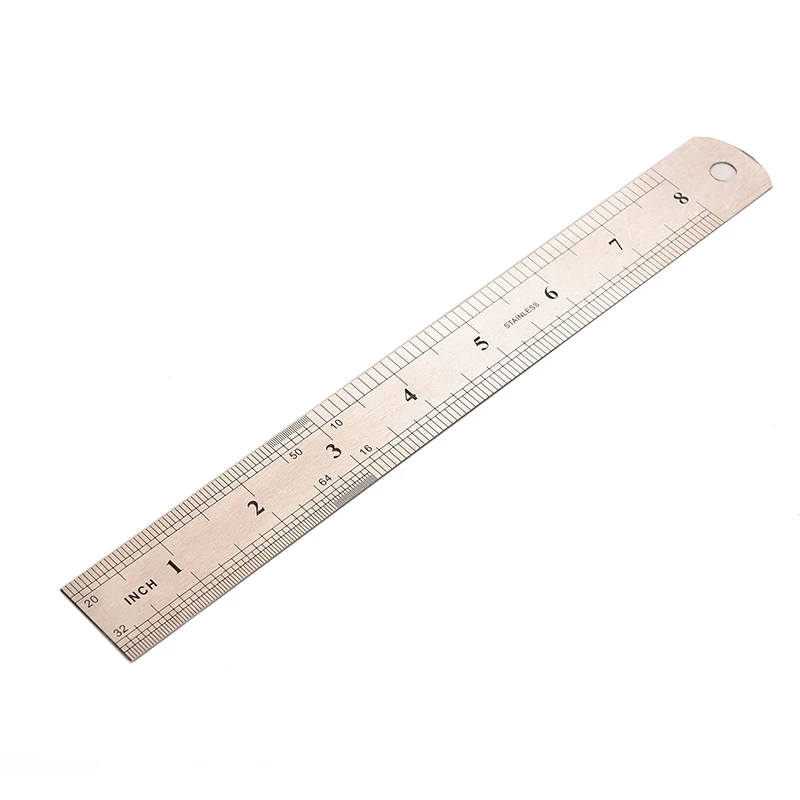 15cm/20cm Metal Ruler Stainless Steel Metric Rule Precision Double Sided Measuring Tools School Office Supplies Accessories