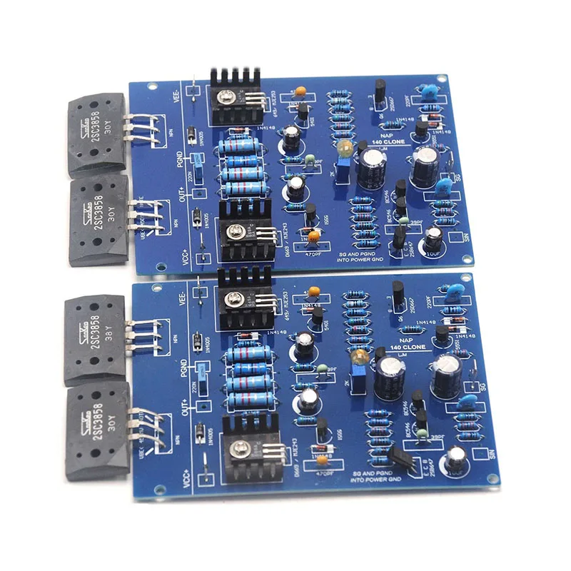 One Pair (2 Boards）NAIM NAP140 80W 8R CLONE Dual 80W 8R 2SC3858 AMP Amplifier Assembled Board