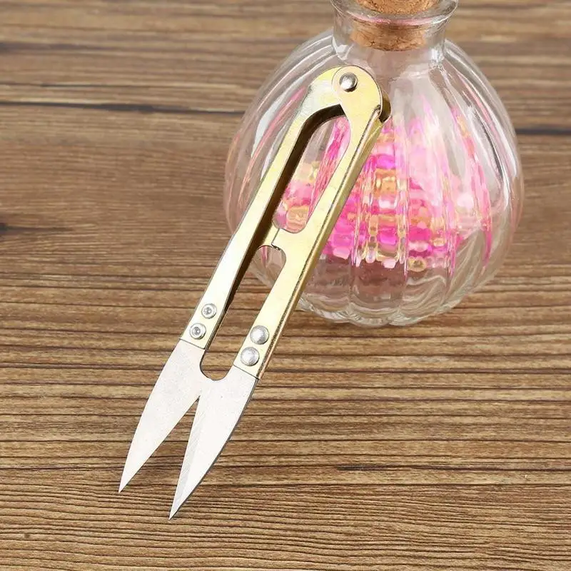 1pcs U-shaped Fishing Scissors Mini Fish Scissors Embroidery Outdoor Cutter Fishing Line Scissors Accessories Tools Applica R3Q4