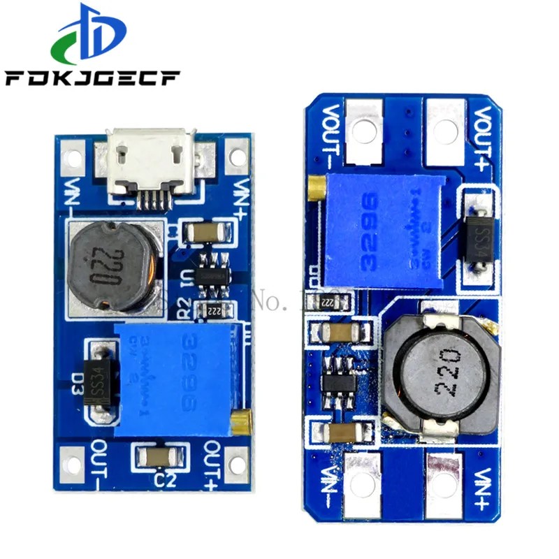 10pcs MT3608 DC-DC Step Up Converter Booster Power Supply Module Boost Step-up Board MAX output 28V 2A for arduino