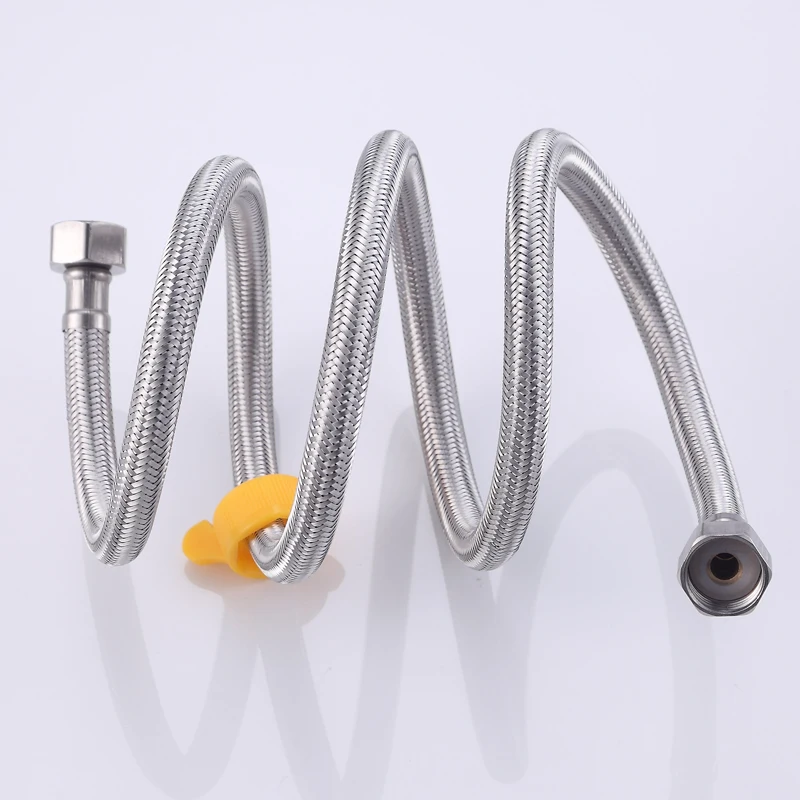 

304 Stainless Steel Braided Hose Household Water Heater Toilet Faucet Hot and Cold Water Inlet Pipe Metal DN15 Water Pipe