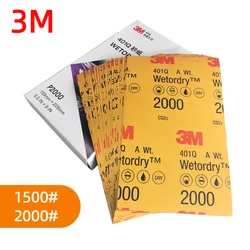 3M Sandpaper 2000 Grit 1500 Paint Surface Beauty Polishing Water-grinding Car Sandpaper