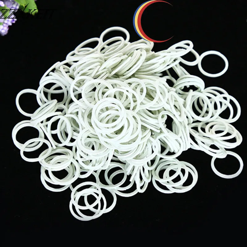13*0,9mm Weiß Büro Gummi Ring Gummibänder Starke Elastische Bands Schreibwaren Halter Band Schleife Schule Büro Liefert