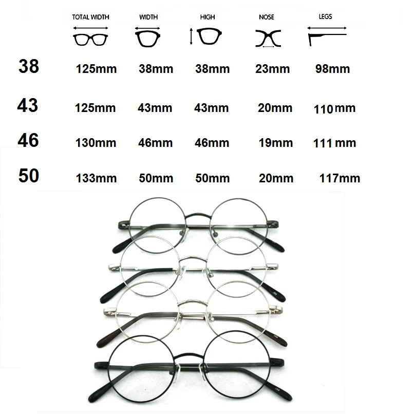 Cubojue Small Round Glasses Frames Male Women Reading Eyeglasses Men Spectacles 38mm 43mm 46mm Vintage Nerd Points for Receipt