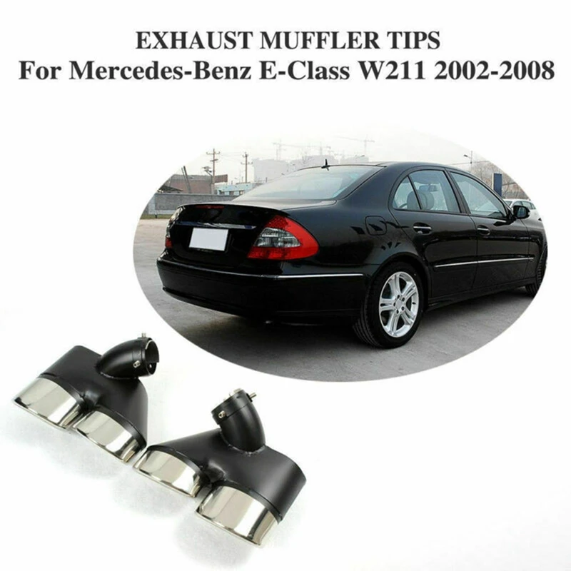 Car Exhaust Tailpipe Muffler Tube Tips Car Tuning For Mercedes Benz W211 E Class E240 E280 E320 E350 E430 E500 E63 2002-2007