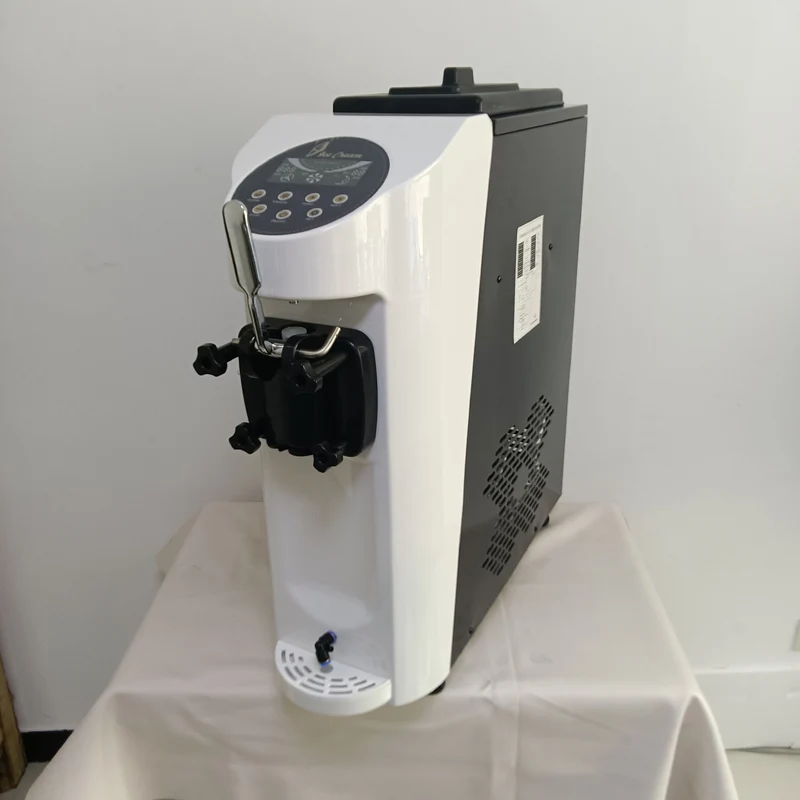Máquina de helado pequeña, máquina comercial para hacer helados, Mini máquina de helado de un sabor