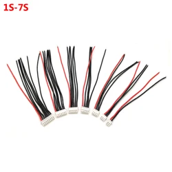 5 pièces/lot Balance charge plomb 1S 2S 3S 4S 5S 6S 7S Lipo batterie Balance tête mâle prise 15CM 22AWG Silicone câble JST-XH prise