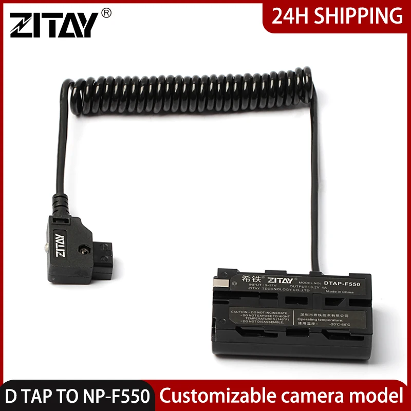 

ZITAY D-TAP to NP-F550 Camera Dummy Battery for Sony NP-F330 F530 F570 F770 F970 F750 TR516 TR910 TR917 Led Light Power Adapter