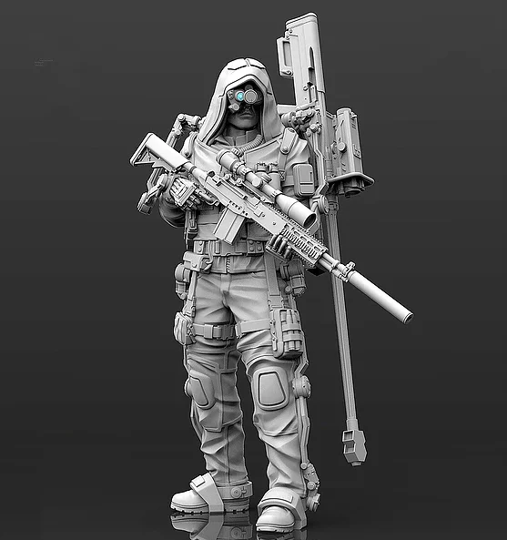 

1/24 Resin Figure model kits Biochemical sniper Unassambled Unpainted NEW S141