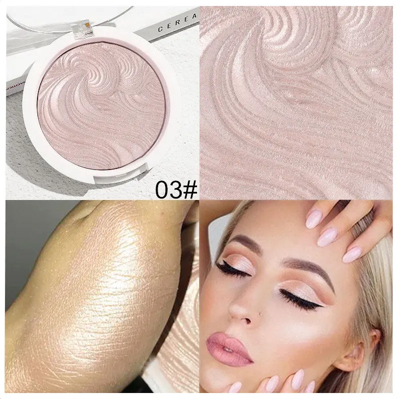 12Colors Shimmer Face Highlighter Palette Iluminador Bronzer Powder High Lighter Brighten Shine Women Face Glow Makeup Highlight