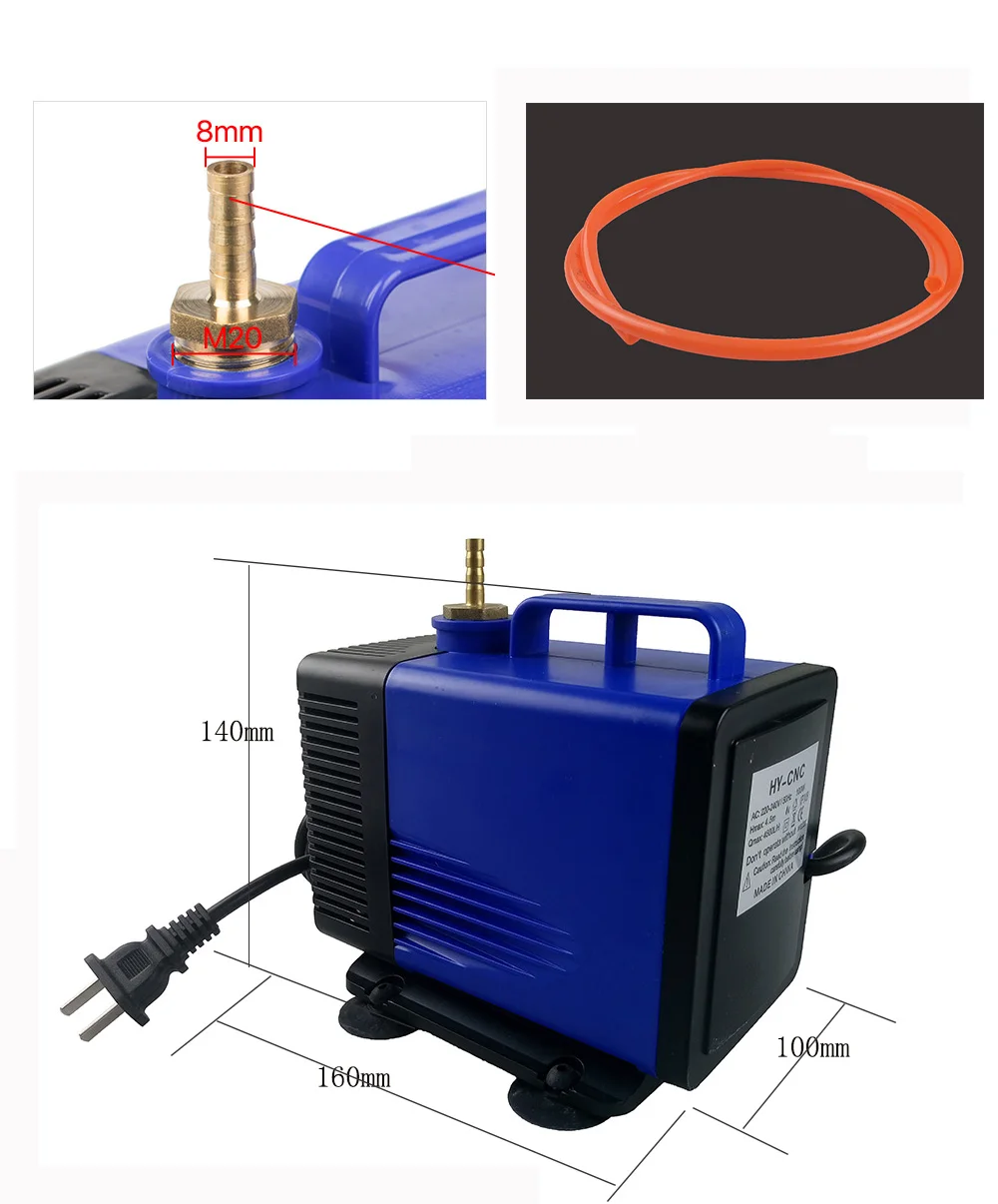Multifunctional submersible pump 100W 150W 80W 4.5M 4000L / H AC 220V input laser engraving and cutting machine spindle cooling