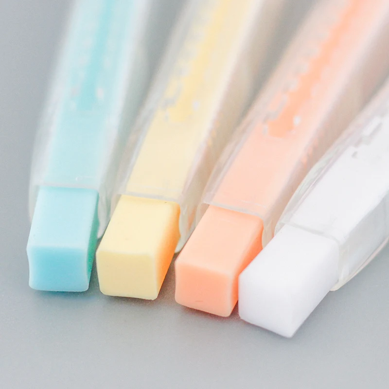 KOKUYO Pencil Eraser Pastel Cookie Series Color Stick Erasers Pen Replenishable Refill Japanese Stationery Office School A6616