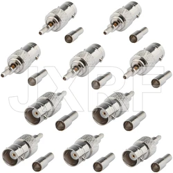 10PCS BNC Female Jack Straight Crimp for RG174 RG316 RG179 Cable Connector 50 Ohm