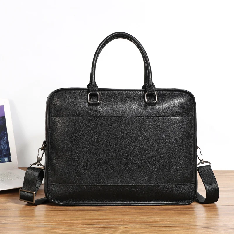 Famous Brand Men Bag Commercial Briefcase Genuine Leather Men\'s Laptop Messenger Bag Casual Travel Bags Male Business Handbag