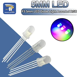 20/100Pcs 4pin 5mm RGB Led Diode Light Lamp Tricolor Round Common Cathode/Anode LED F5 Light Emitting Diode Red Green Blue