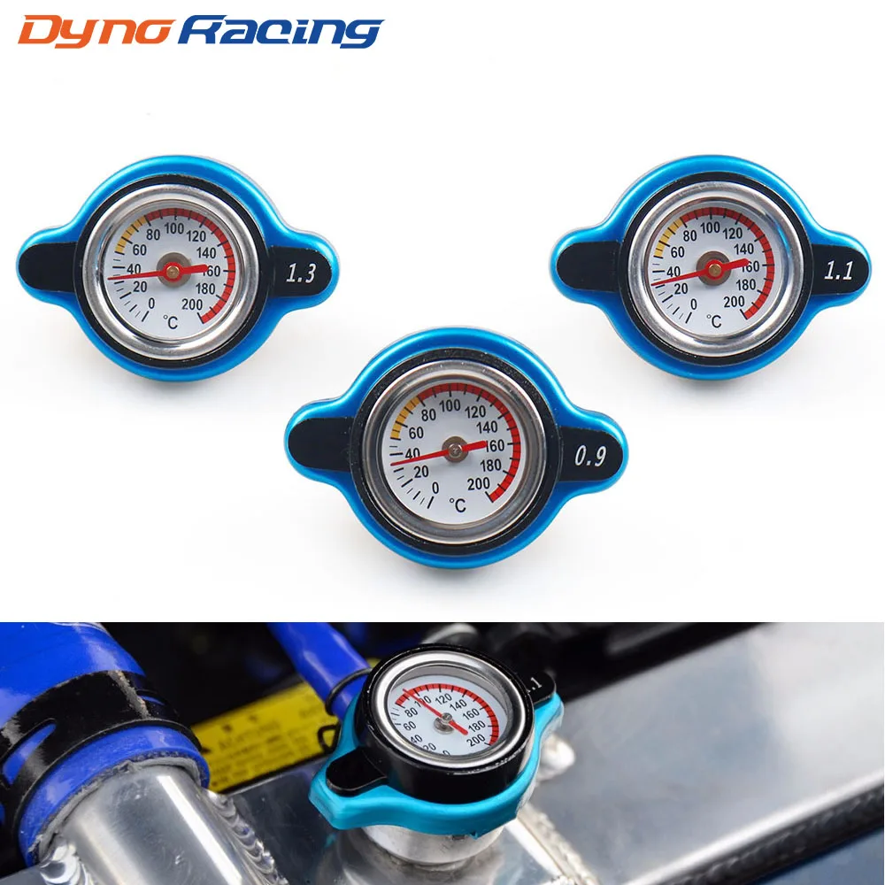 Racing Thermost Radiator Cap Cover With Water Temp gauge 0.9 BAR or 1.1 BAR or 1.3 BAR Cover (Big head) Without Logo