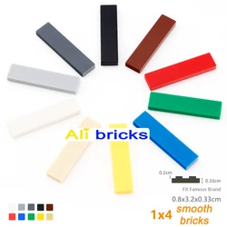50pcs MOC Parts 2431 Tile 1 x 4 with Groove Compatible Bricks DIY Assmble Building Blocks Particle Kid Puzzle Brain Toy Gift