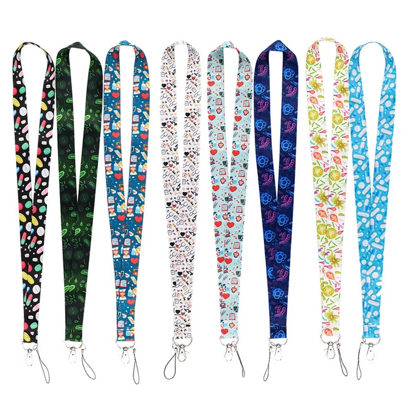 For Key Chain Id Card Cover Pass Mobile Phone Badge Holder Key Ring Neck Straps Doctor Nurse Gift Rope Accessories Nurse Lanyard