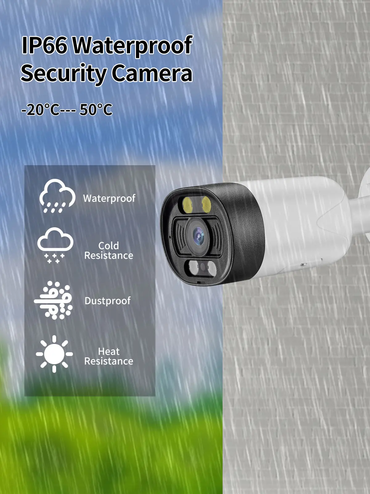 Gadinan 8MP 5MP IP Bullet Camera AI Motion Detection Two Way Audio Outdoor Waterproof Video Surveillance Home Security Camera