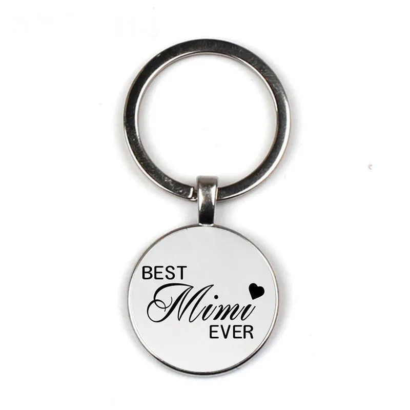 Alloy 25mm Keychain Family Gift Wife Mom Nana Grandma Mimi Gigi Keychain Pendant