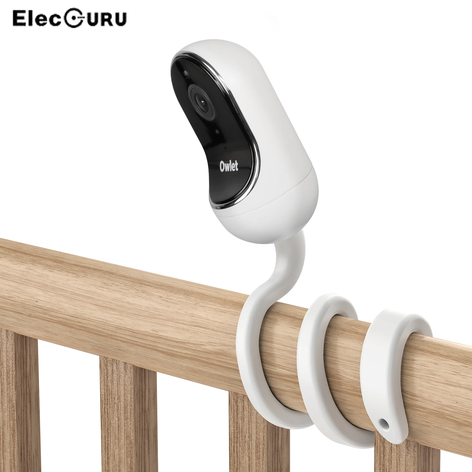 Flexible Twist Mount Bracket for Owlet Security Camera,Attaches Your Camera to Crib Cot Shelves or Furniture