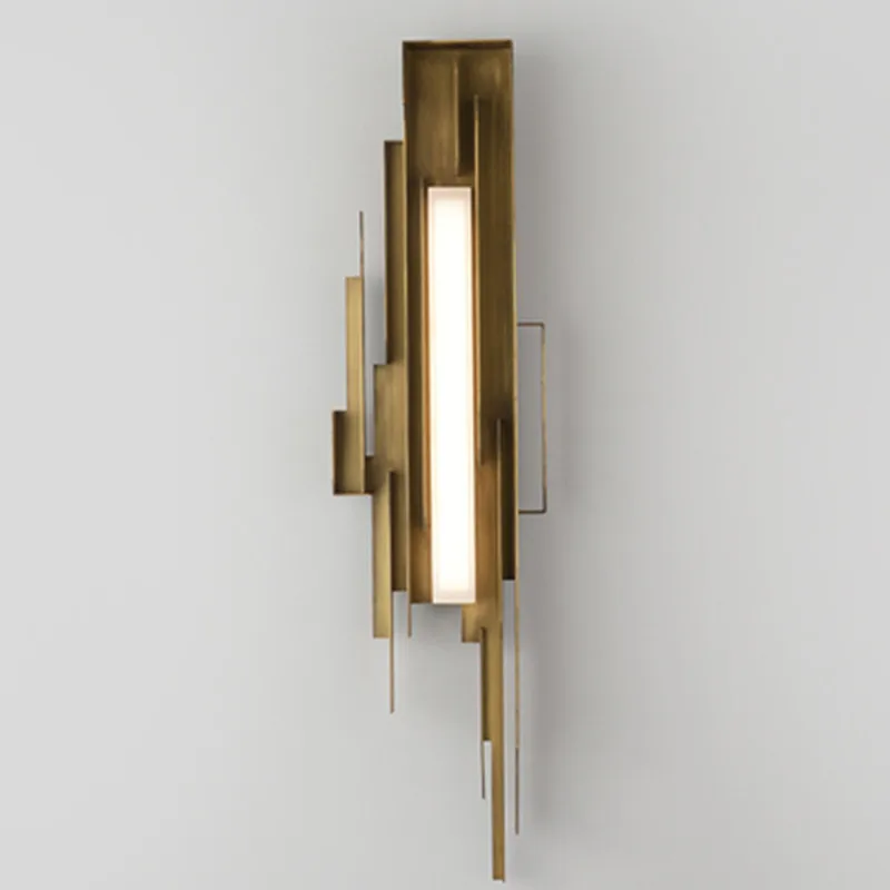 

Post-modern Golden LED wall lamp Iron luxury Lighting bedside staircase deco sconces Nordic Restaurant bedroom Fixtures