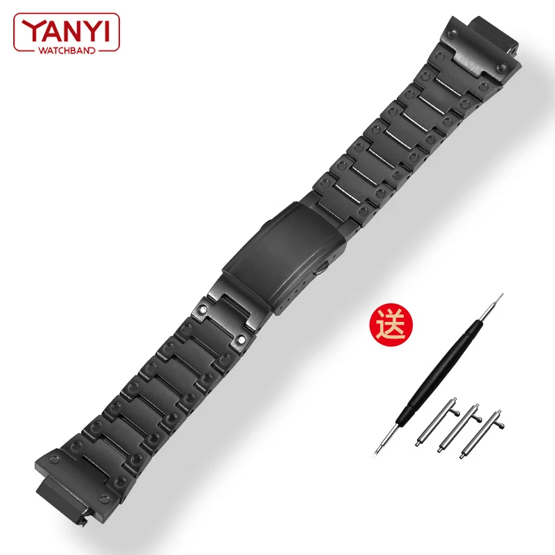 Stainless Steel Watchband for casio gshock GW-M5610 DW5600 GW-5000 G-5600 GA2100 GM5600 GM2100 watch band solid steel strap