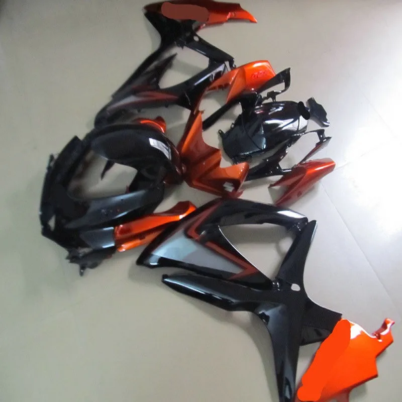 Full Fairing Kit ABS black orang Bodywork Fairing Kit for SUZUKI GSX-R 600 750 2008 2009 2010 GSXR Matte 08 09 10 K8 Fairing