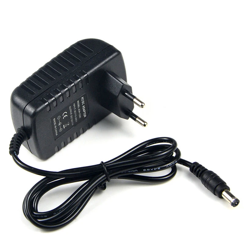 12V DC Power Supply With Polite Lamp Led Driver For Controller 12V 1A 2A 4A Led EU US AU UK Plug Transformar 220 To 12v