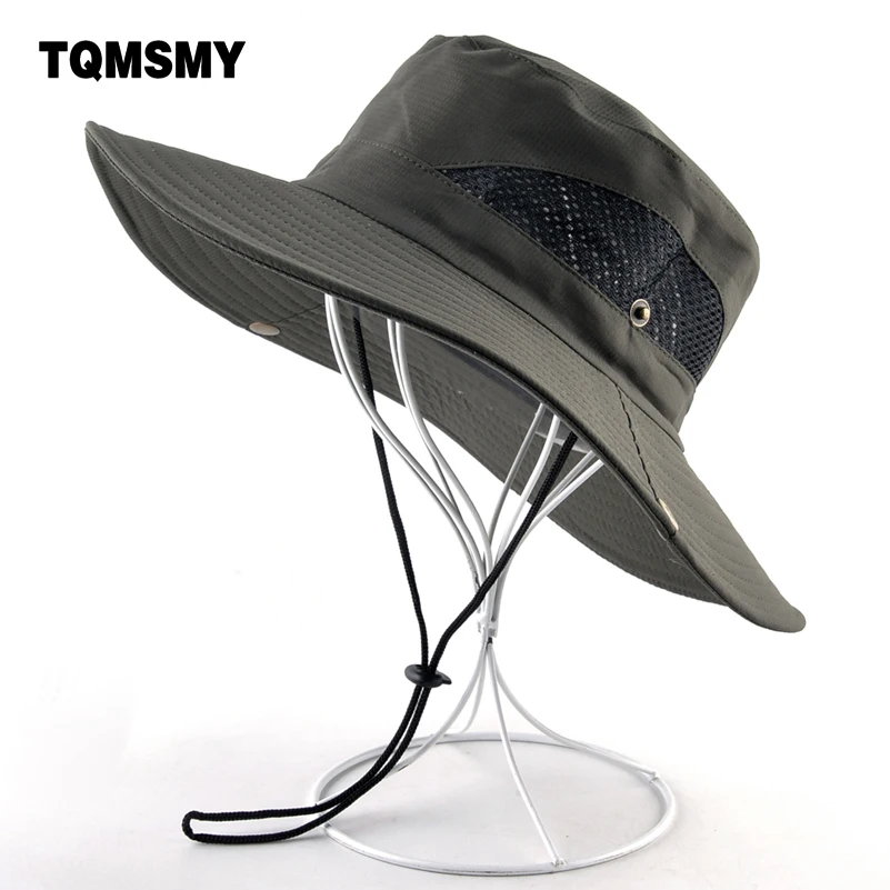 Chapeaux de soleil de couleur unie pour hommes, casquette de pêche en plein air à large bord, casquettes de plage Anti-UV pour femmes, bob d\'été