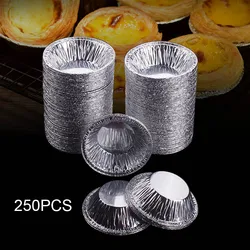 250Pcs Disposable Aluminum Foil Cups Egg Tart Mould Baking Muffin Cupcake Tin Mold Egg Tart Mould Egg Tart Shell Baking Tools