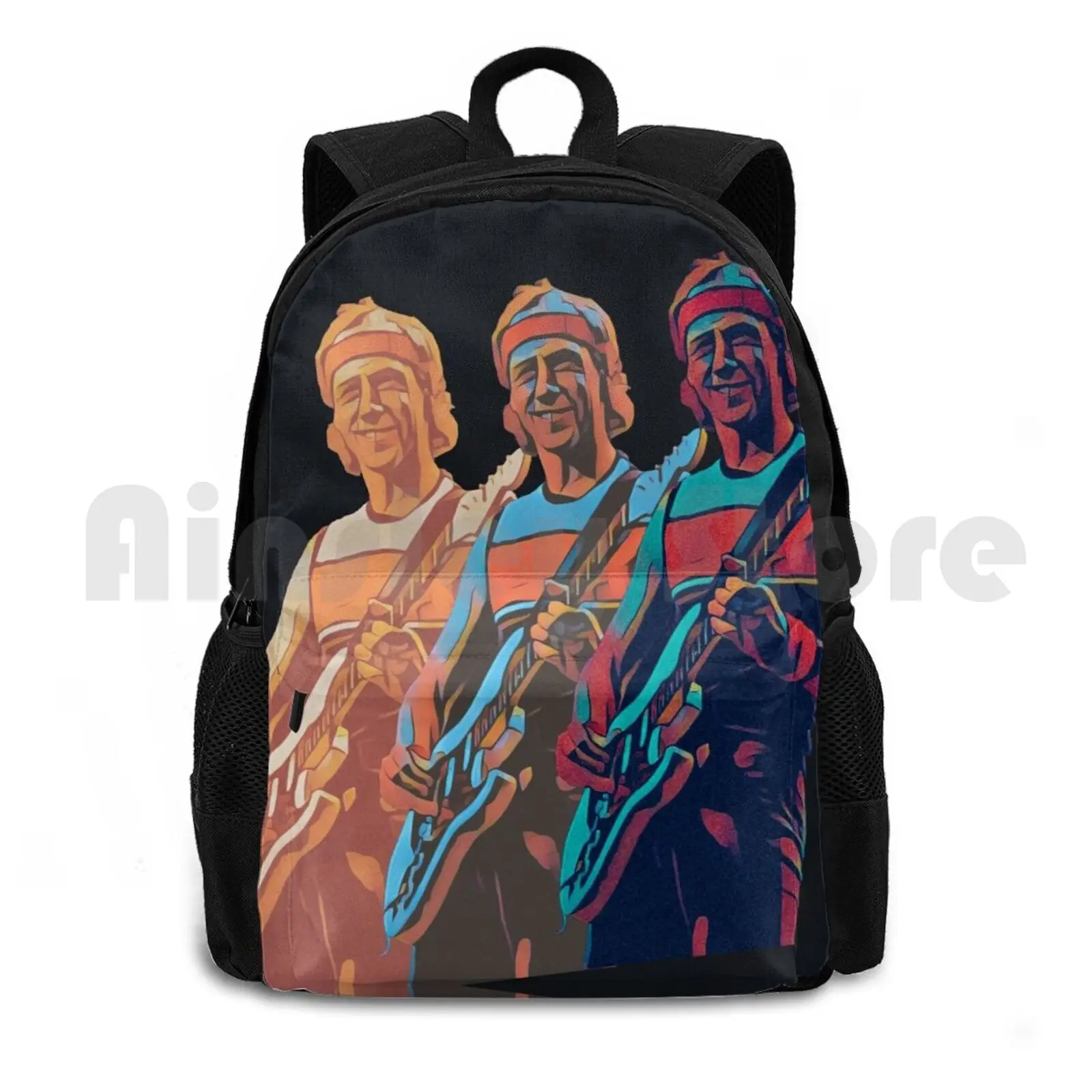 

Mark Trio Dire Straits Outdoor Hiking Backpack Waterproof Camping Travel Dire Mark Straits Knopfler Cool Helmet Dire Straits